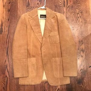 Vintage Hungarian made leather sports coat.
